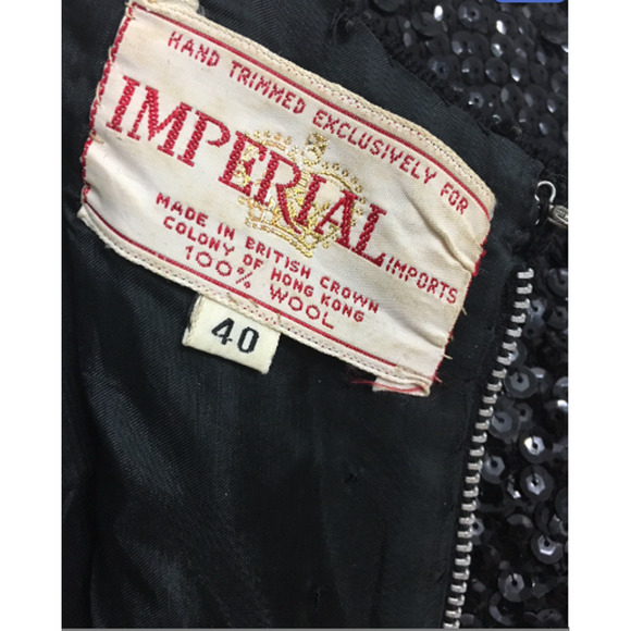 SALE. Vintage Black Beaded Sequin Blouse  - 1960's Cocktail Evening Blouse - LG - Picture 8 of 8